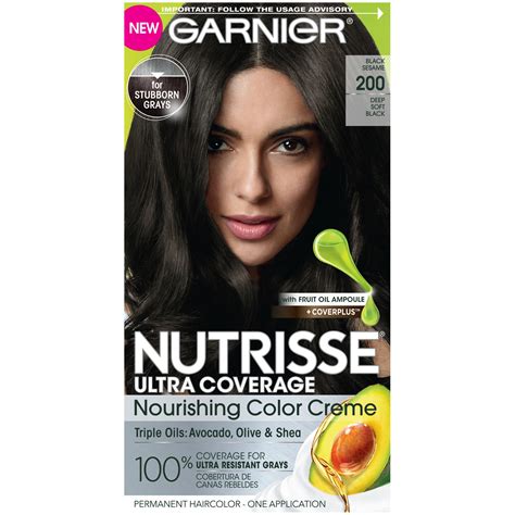 black hair color garnier